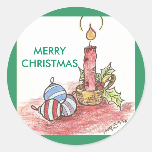 Sticker Rond Noël - produits multiples (Devant)