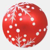 Sticker Rond Noël Red Baubles (Devant)