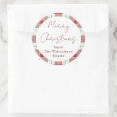 Sticker Rond Noël Red Green Berrries Vert Famille (Sac)