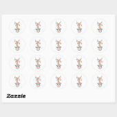Sticker Rond Noel Reindeer (Feuille)