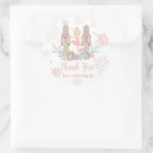 Sticker Rond Noel rose pâle du ballet de craquelins (Sac)