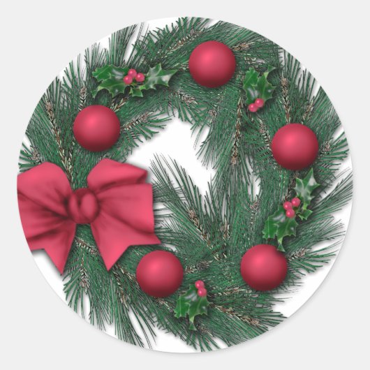 Sticker Rond Noël rouge (Devant)