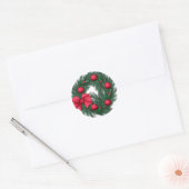 Sticker Rond Noël rouge (Enveloppe)
