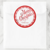Sticker Rond Noël rouge vintage (Sac)