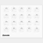 Sticker Rond NOEL Rustic Winter Pine to From Christmas Cadeau (Feuille)