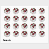 Sticker Rond Noël rustique minimaliste joyeux (Feuille)