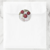 Sticker Rond Noël rustique minimaliste joyeux (Sac)