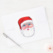 STICKER ROND NOËL SANTA CLAUS (Enveloppe)