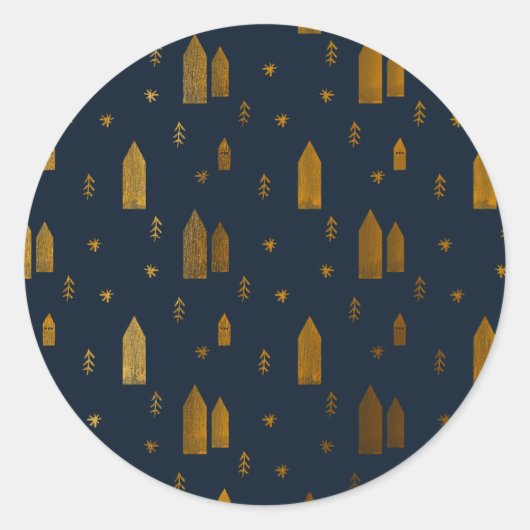 Sticker Rond Noël scandinave élégant (Devant)