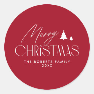 Sticker Rond Noël simple et élégant