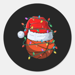 Sticker Rond Noël Sketll Xmas Père Noël Sports Casquette Ll Kid