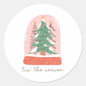 Sticker Rond Noël Snow Globe (Devant)