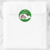 Sticker Rond Noël Tabby kitten (Sac)