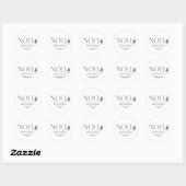 Sticker Rond Noel typographie moderne 1 entreprise photo (Feuille)