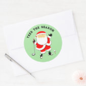 Sticker Rond Noël vacances de golf (Enveloppe)
