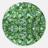 Sticker Rond Noël Vert Étincelle (Devant)
