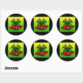 Sticker Rond Noël VI (Feuille)