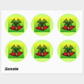 Sticker Rond Noël VII (Feuille)