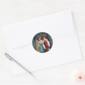 Sticker Rond Noël Vintage Art déco (Enveloppe)
