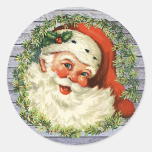Sticker Rond Noël Vintage rétro