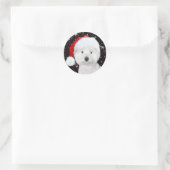 Sticker Rond Noël Westie (Sac)