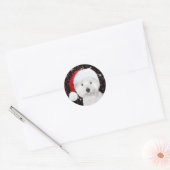 Sticker Rond Noël Westie (Enveloppe)