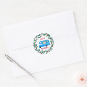 Sticker Rond Noël Wreath RV CUSTOM Main Drag Holiday (Enveloppe)