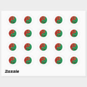 Sticker Rond noël yin yang (Feuille)