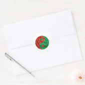 Sticker Rond noël yin yang (Enveloppe)