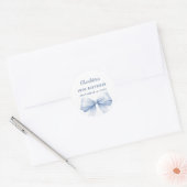 Sticker Rond Nœud bleu clair d'anniversaire (Enveloppe)