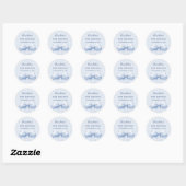 Sticker Rond Nœud bleu clair d'anniversaire (Feuille)