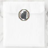 Sticker Rond Nœud celtique Chat Noir (Sac)