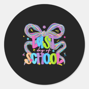 Sticker Rond Nœud coquette drôle remerciement professeur dernie