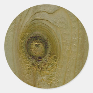 Sticker Rond Noeud en bois