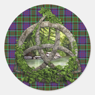 Sticker Rond Noeud et clan celtiques MacDonald de trinité de