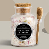 Sticker Rond Noir & Argent Nom de l'odeur du produit artisanal