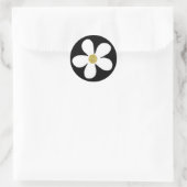 Sticker Rond Noir Blanc Simple Maisy Or (Sac)
