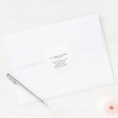 Sticker Rond Noir Blanc Simple Plain Architect (Enveloppe)