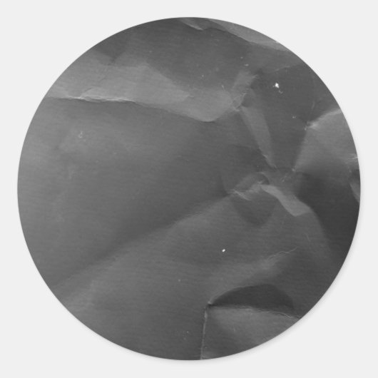 Sticker Rond Noir crevé et brisé (Devant)
