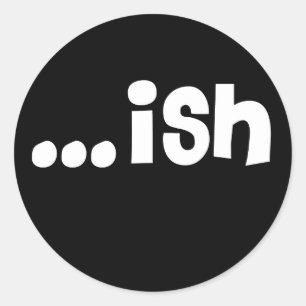 Sticker Rond … noir d'autocollants d'ish