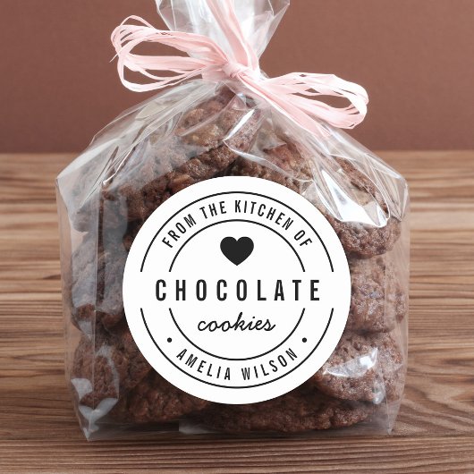 Sticker Rond Noir et Blanc De la cuisine de