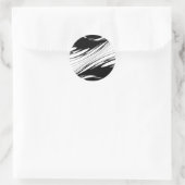 Sticker Rond Noir et Blanc Moderne (Sac)