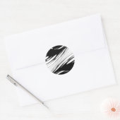 Sticker Rond Noir et Blanc Moderne (Enveloppe)