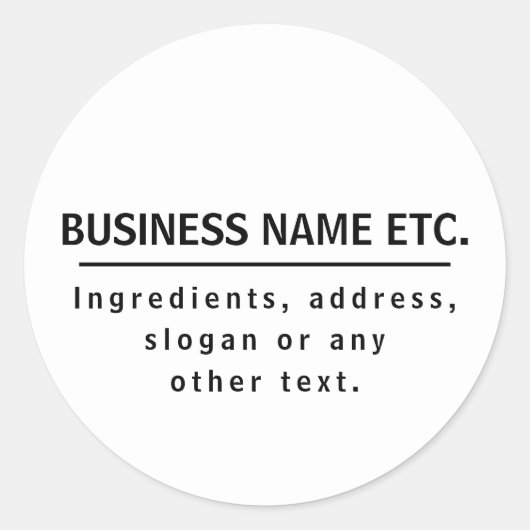 Sticker Rond Noir et blanc polyvalent (Devant)