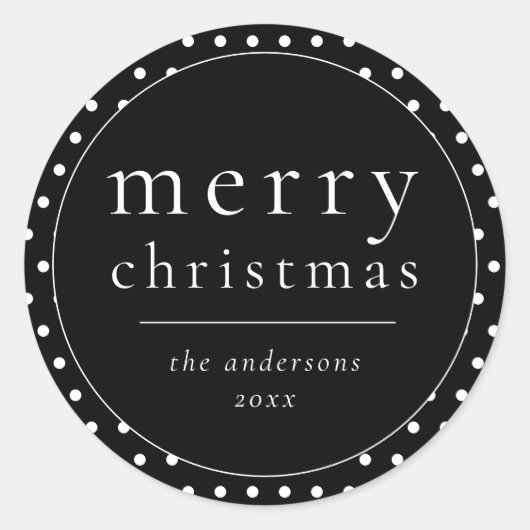 Sticker Rond Noir et blanc simple (Devant)