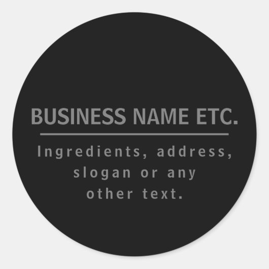 Sticker Rond Noir et gris polyvalent (Devant)