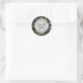 Sticker Rond Noir et jaune marbré (Sac)