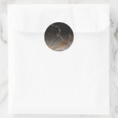 Sticker Rond Noir et Marbre blanc (Sac)