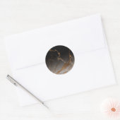 Sticker Rond Noir et Marbre blanc (Enveloppe)
