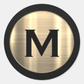 Sticker Rond Noir et or initial (Devant)